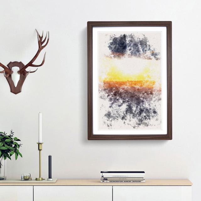 Sunset Through the Clouds - Picture Frame Graphic Art East Urban Home Size: 87cm H x 62cm W x 2cm D, Frame Option: Walnut Framed on Productcaster.