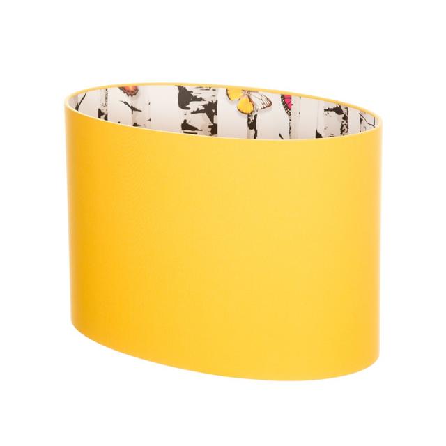 Sunshine Butterfly Cotton Oval Lamp Shade 17 Stories Size: 24cm H x 33cm W x 20cm D on Productcaster.