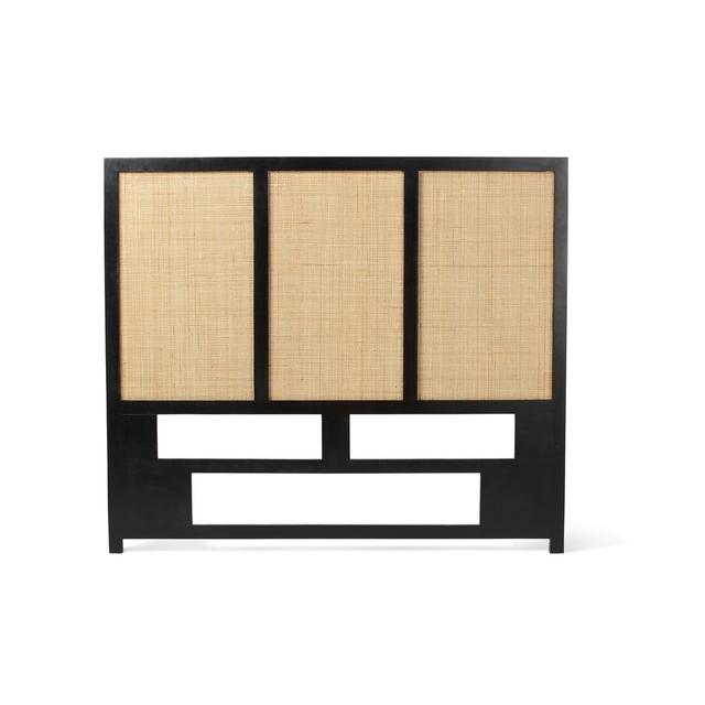 Gunyidi Headboard 17 Stories Size: UK Small Double - DE 140 x 162 cm, Colour: Black on Productcaster.