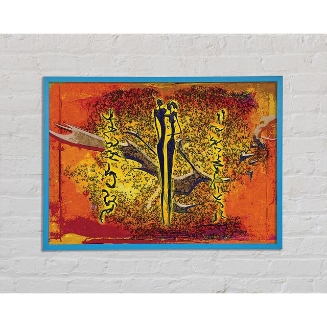 African Tribal Art 24 Framed Print Wall Art Ivy Bronx Size: 29.7cm H x 42cm W x 2cm D, Format: Blue Framed Paper on Productcaster.