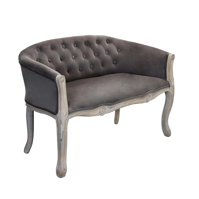 TAUPE VELVET COLEMAN SOFA Fleur De Lis Living Upholstery Colour: Taupe on Productcaster.