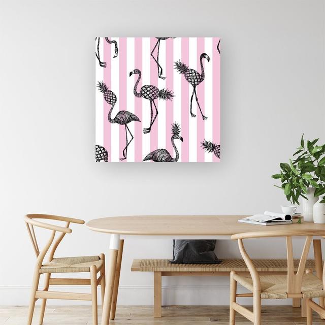 Pineapple Flamingo - Wrapped Canvas Graphic Art Bay Isle Home on Productcaster.