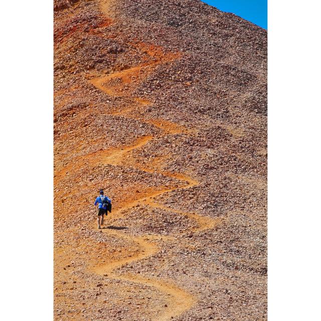 Laufender Mann bergauf von Amygdala_imagery - Druck ohne Rahmen auf Leinwand Alpen Home Größe: 75 cm H x 50 cm B on Productcaster.