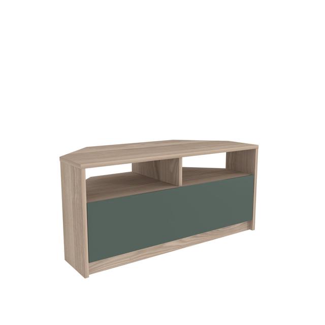 Droskyn Corner TV Stand for TVs up to 43'' 17 Stories Colour: Natural/Green on Productcaster.