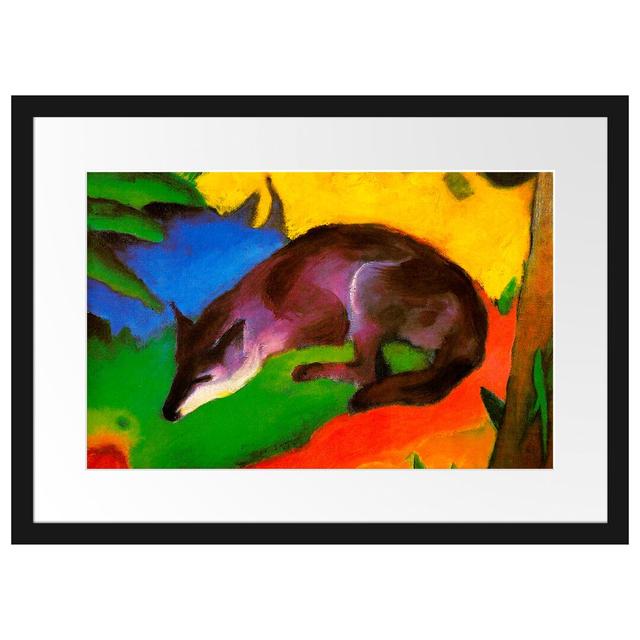 Gerahmtes Poster Fuchs von Franz Marc Rosalind Wheeler Maße: 40 cm H x 55 cm B x 2,5 cm T on Productcaster.