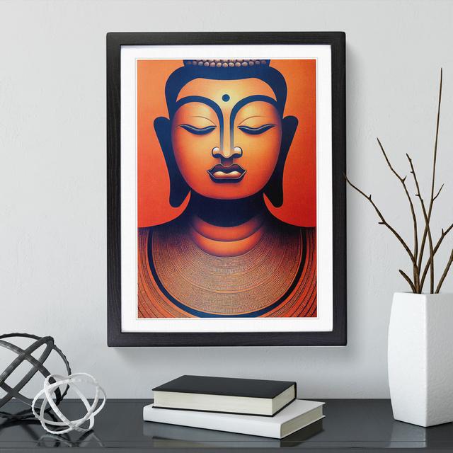 Soulful Buddha - Single Picture Frame Print Latitude Vive Size: 46cm H x 34cm W x 2cm D, Frame Colour: Black on Productcaster.