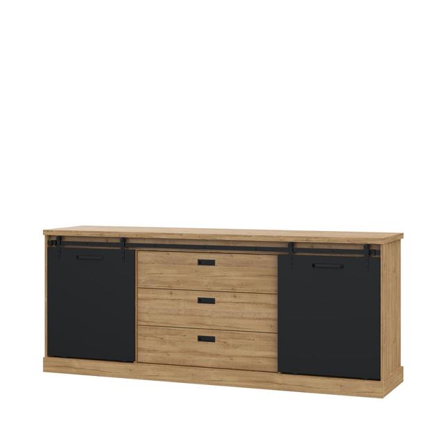 Lauran 3 Drawer 213.4Cm W Combi Chest Of Drawers Latitude Run on Productcaster.