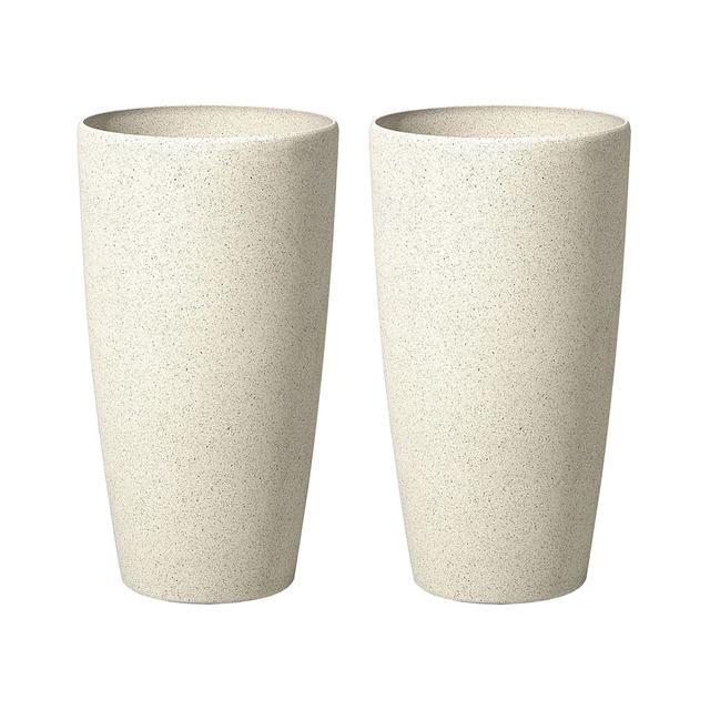 Livina Pot Planter Brayden Studio Size: 31"H x 31"W x 58"D, Colour: Beige on Productcaster.