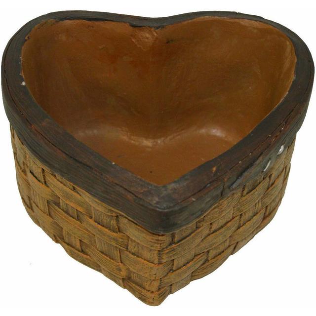 Gearhart Resin Heart Flower Plant Pot Pergo Classics on Productcaster.