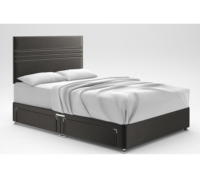 Ostara Divan Bed Base 17 Stories Storage Type: 4 Drawers, Colour: Cosmic, Size: Double (4'6) on Productcaster.