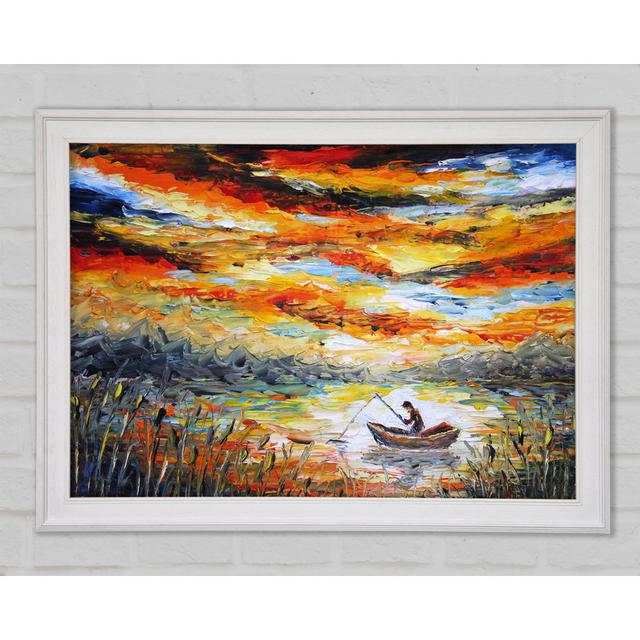 Fishing Under The Applejack Sky - Single Picture Frame Art Prints Longshore Tides Size: 29.7cm H x 42cm W x 1.5cm D on Productcaster.