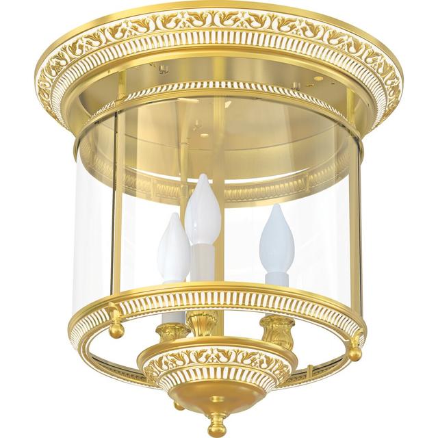 Flippen Glass Flush Mount Mercer41 Fixture Finish: White Patina Gold on Productcaster.