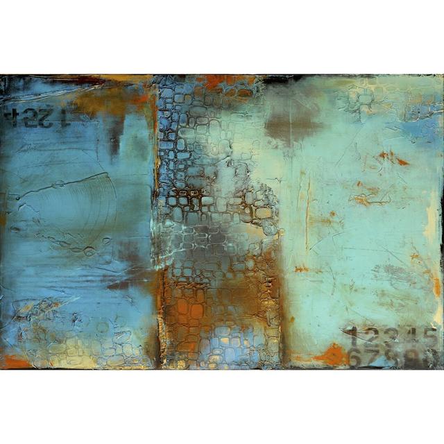 Deja Blue by Erin Ashley - Wrapped Canvas Painting Metro Lane Size: 61cm H x 91cm W on Productcaster.