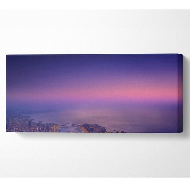 Monte Carlo Monaco Mist - Kunstdrucke auf Leinwand - Wrapped Canvas Ebern Designs Größe: 40,6 cm H x 101,6 cm B x 10 cm T on Productcaster.