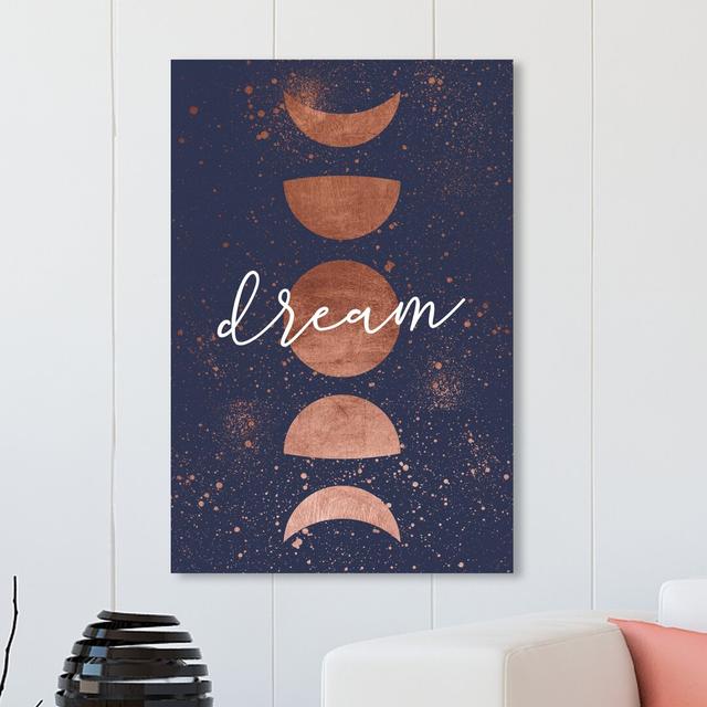 'Moon Dream' Graphic Art on Wrapped Canvas East Urban Home Size: 76.2 cm H x 50.8 cm W on Productcaster.