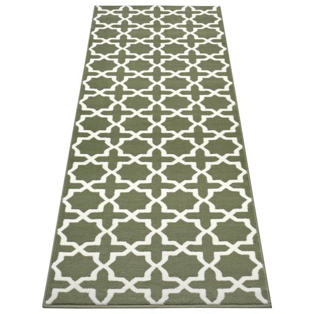 Flatweave Green Rug Hanse Home Rug Size: Runner 80 x 400cm on Productcaster.