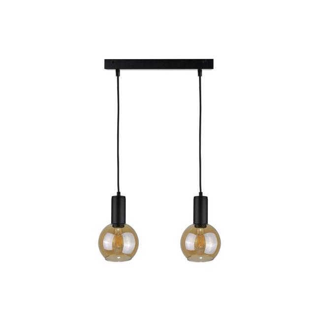 Bourg 2 - Light Kitchen Island Globe Pendant George Oliver Finish: Black on Productcaster.