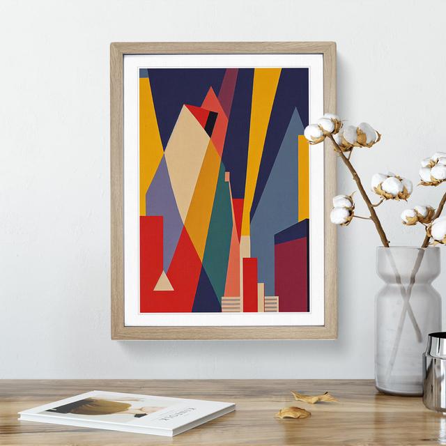 Unique Abstract Architecture No.2 - Single Picture Frame Print Metro Lane Frame Colour: Oak , Size: 64cm H x 46cm W x 2cm D on Productcaster.