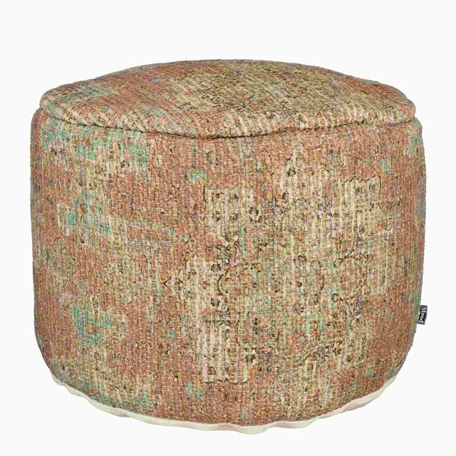 Rezz 55cm Wide Pouffe Ottoman In The Mood Upholstery Colour: Brown on Productcaster.