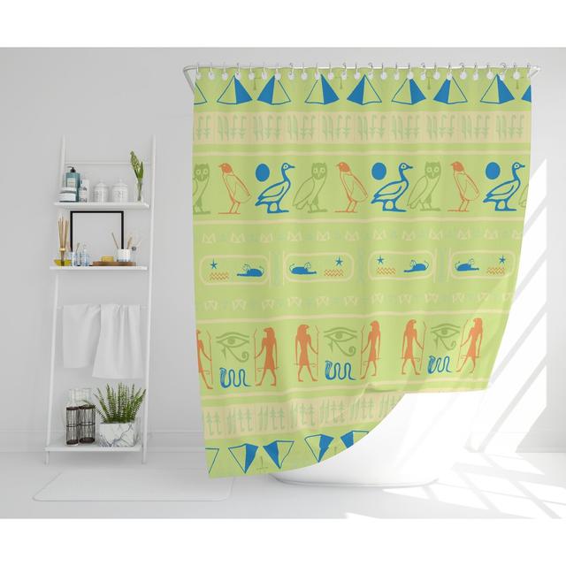 Rikwin Polyester Shower Curtain Bloomsbury Market Size: 168cm H x 168cm W on Productcaster.