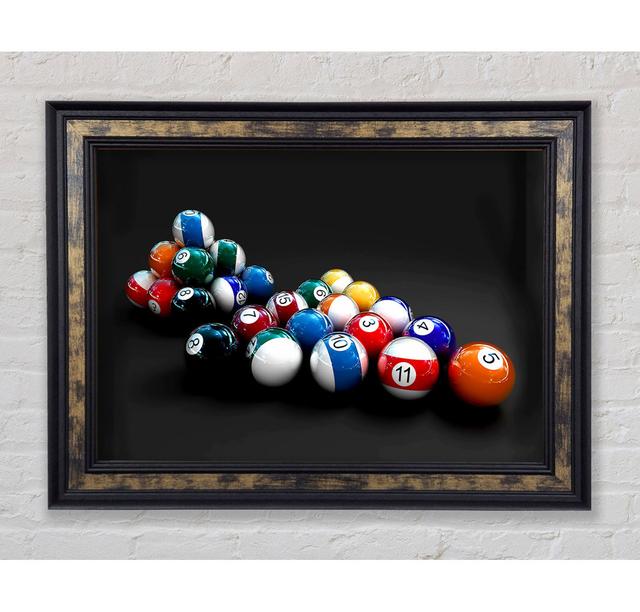 Double Pool Balls - Single Picture Frame Art Prints Bright Star Size: 42cm H x 59.7cm W on Productcaster.