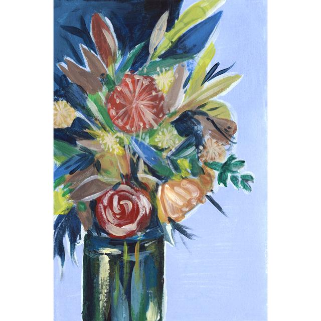 Flowers In A Vase I by Melissa Wang - Wrapped Canvas Painting Rosalind Wheeler Size: 46cm H x 30cm W on Productcaster.