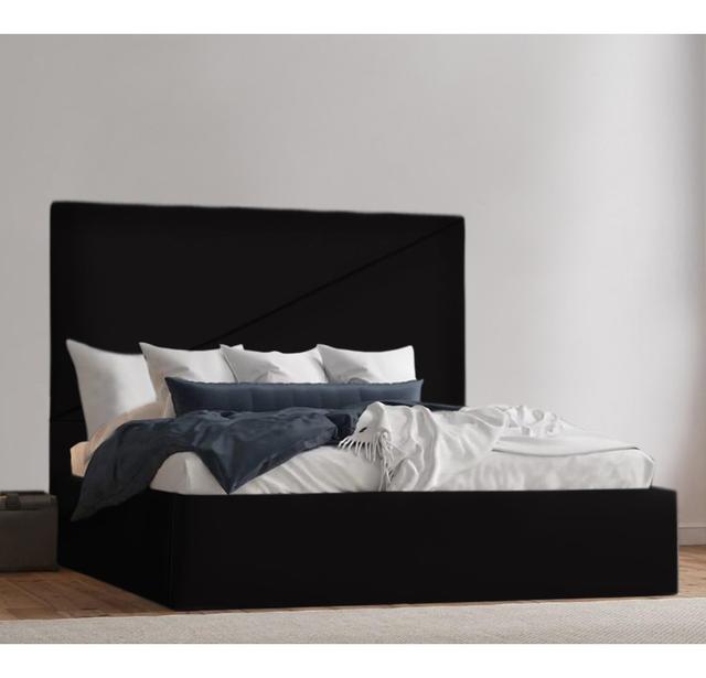 Klucevsek Upholstered Platform Bed Fairmont Park Colour: Black, Size: Kingsize (5') on Productcaster.