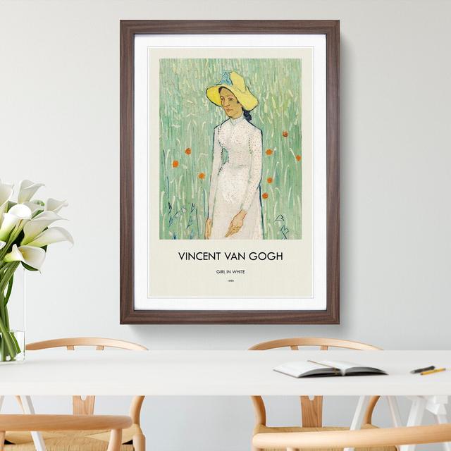 Girl in White by Vincent Van Gogh - Picture Frame Graphic Art East Urban Home Frame Option: Walnut Framed, Size: 48cm H x 36cm W x 2cm D on Productcaster.