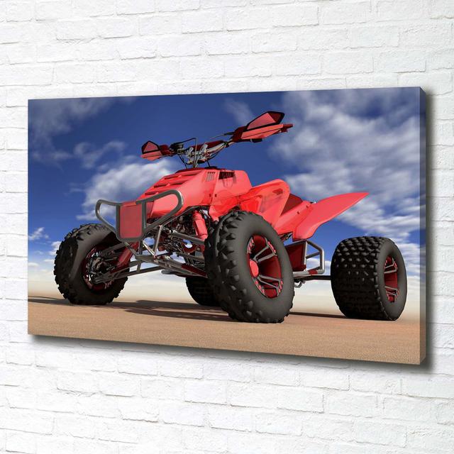 Quad in der Wüste - Kunstdrucke auf Leinwand - Wrapped Canvas Brayden Studio on Productcaster.