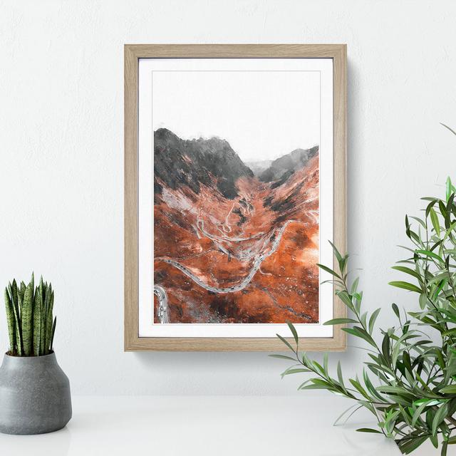 Transfagarasan Highway in Romania - Picture Frame Graphic Art East Urban Home Frame Option: Oak, Size: 48cm H x 36cm W x 2cm D on Productcaster.