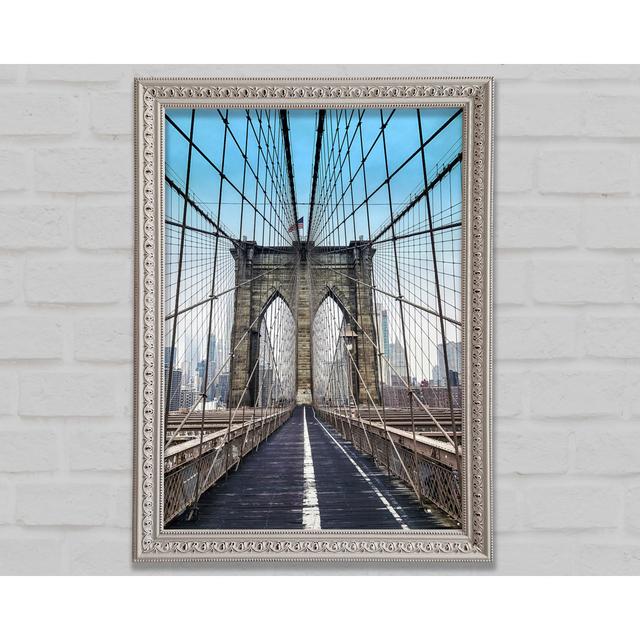 Struktur der Brooklyn Bridge 1 - Drucken Bright Star Größe: 59,7 cm H x 42 cm B x 3 cm T on Productcaster.