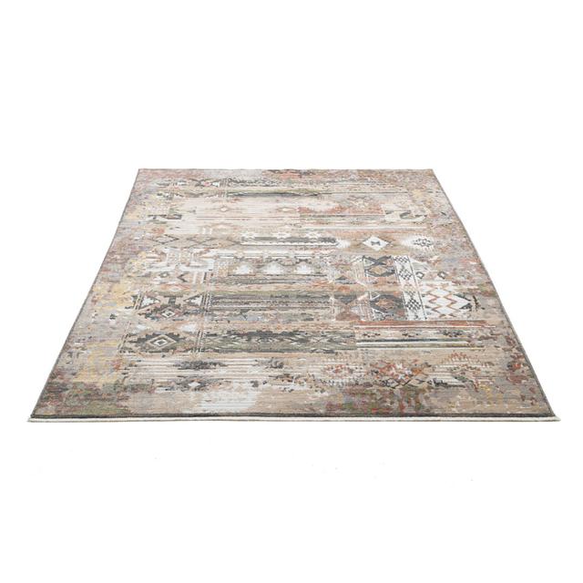 Abstract Machine Woven Beige Area Rug Theko Rug Size: Rectangle 180 x 280cm on Productcaster.