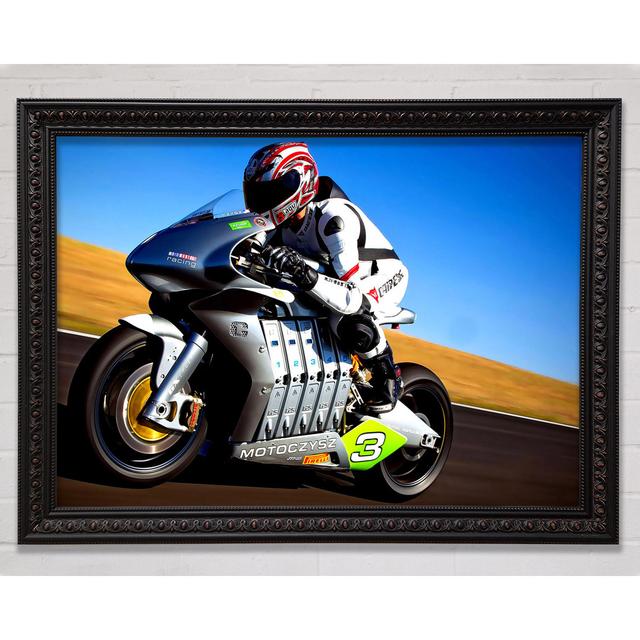 Motoczysz Racing Bike - Single Picture Frame Art Prints Bright Star Size: 84.1cm H x 118.9cm W x 3cm D on Productcaster.