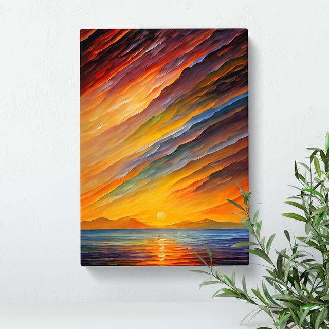 Ocean Sunrise No.4 - Wrapped Canvas Graphic Art House of Hampton Size: 76cm H x 50cm W x 3cm D on Productcaster.