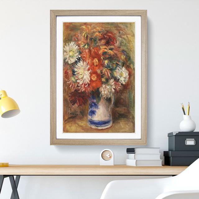 Bouquet of Flowers Vol.1 by Pierre-Auguste Renoir - Picture Frame Painting East Urban Home Frame Option: Oak, Size: 36cm H x 27cm W x 2cm D on Productcaster.