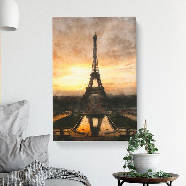 Eiffel Tower Vol.2 - Wrapped Canvas Graphic Art East Urban Home Size: 50cm H x 35cm W x 3cm D on Productcaster.