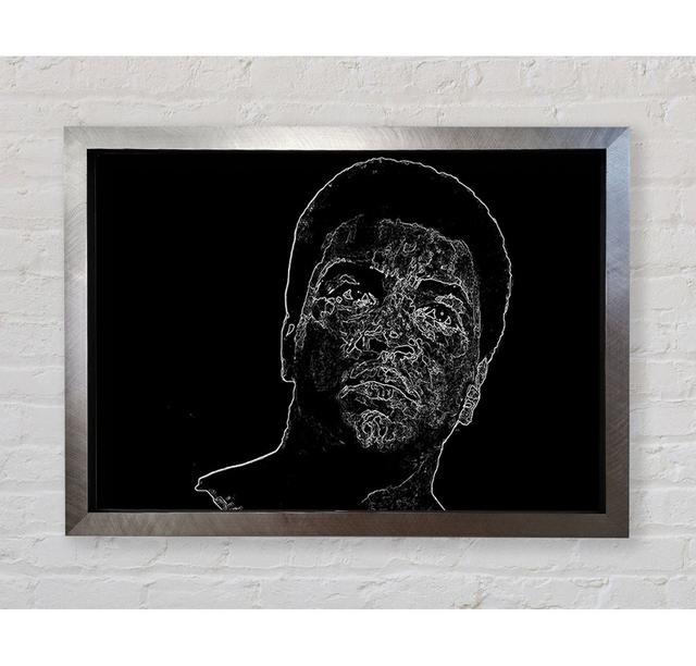 Muhammad Ali Face - Single Picture Frame Art Prints Bright Star Size: 42cm H x 59.7cm W on Productcaster.