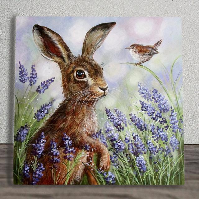 JUDITH YATES LAVENDER HARE 200X200 Brambly Cottage on Productcaster.