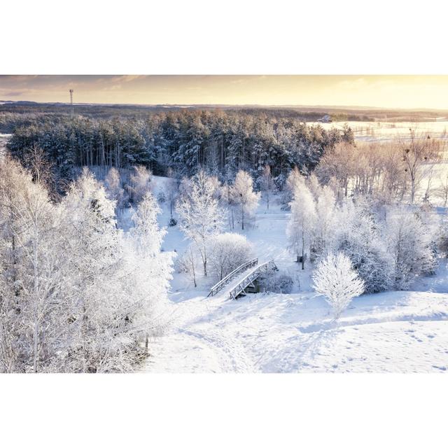 Androw Winter Panorama - Wrapped Canvas Print Alpen Home Size: 20cm H x 30cm W 3.8cm D on Productcaster.