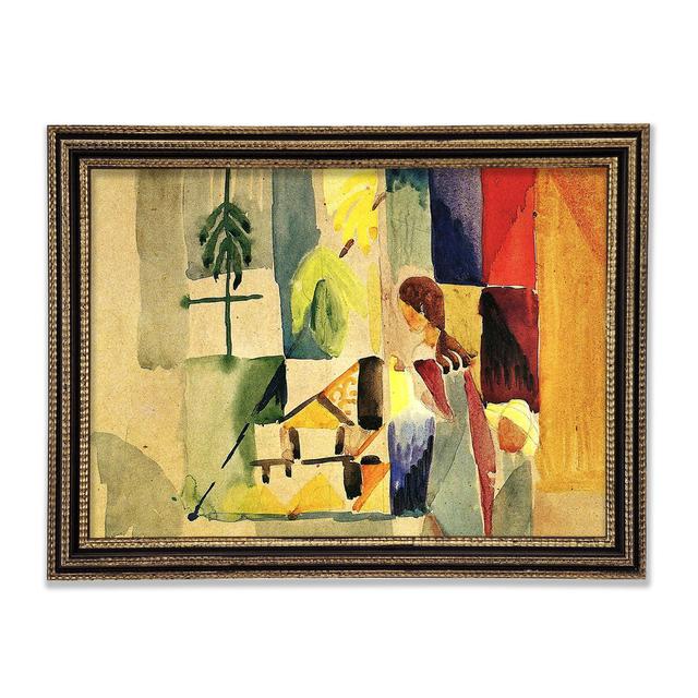 August Macke Children At The Vegetable Shop 2 - Single Picture Frame Art Prints Rosalind Wheeler Size: 59.7cm H x 84.1cm W x 3cm D on Productcaster.