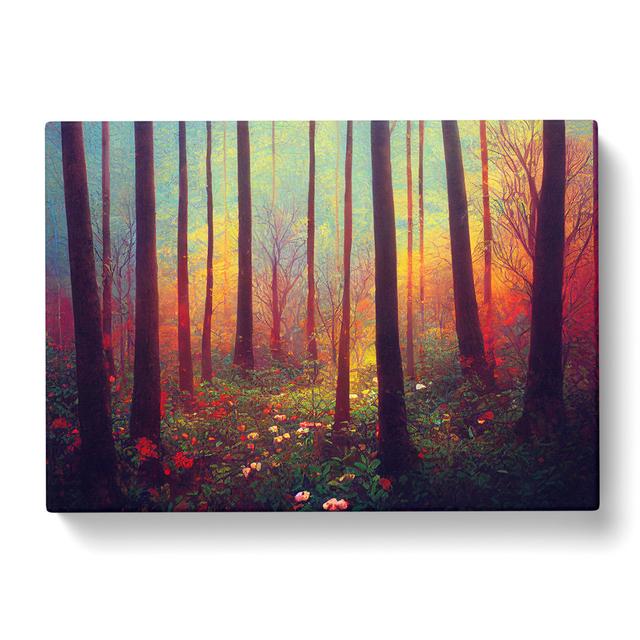 Irresistible Summer Forest - Wrapped Canvas Print Alpen Home Size: 50cm H x 76cm W x 3cm D on Productcaster.