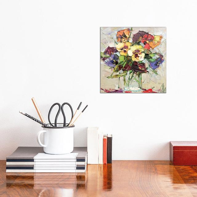 Kiss Me Quick Flowers by Sergey Alexandrovich Pozdeev - No Frame Gallery-Wrapped Canvas Giclée on Canvas ClassicLiving Size: 30.48cm H x 30.48cm W on Productcaster.