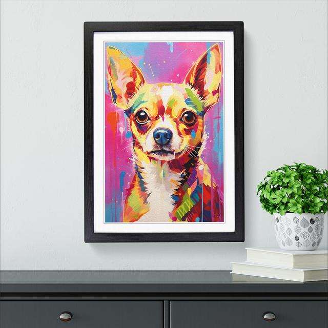 Chihuahua Gestural No.2 - Print Marlow Home Co. Size: 34cm H x 25cm W x 2cm D, Frame Colour: Black on Productcaster.