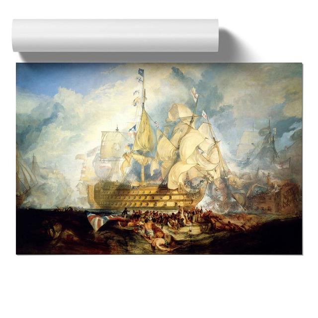 The Battle of Trafalgar by Joseph Mallord William Turner - Unframed Painting East Urban Home Size: 21cm H x 30cm W x 0.1cm D on Productcaster.