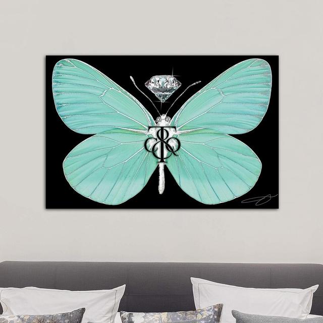 Leinwandbild - Grafikdruck „Fly as Tiffany” Rosdorf Park Größe: 66,04 cm H x 101,6 cm B x 1,91 cm T on Productcaster.