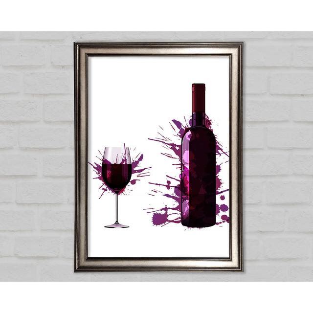 Wine Splash Framed Print Brayden Studio Size: 29.7cm H x 42cm W on Productcaster.