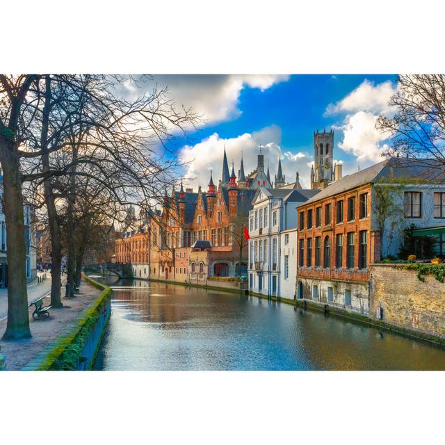 Belfort and the Green Canal in Bruges, Belgium by Kavalenkavavolha - Wrapped Canvas Photograph 17 Stories Size: 81cm H x 122cm W on Productcaster.