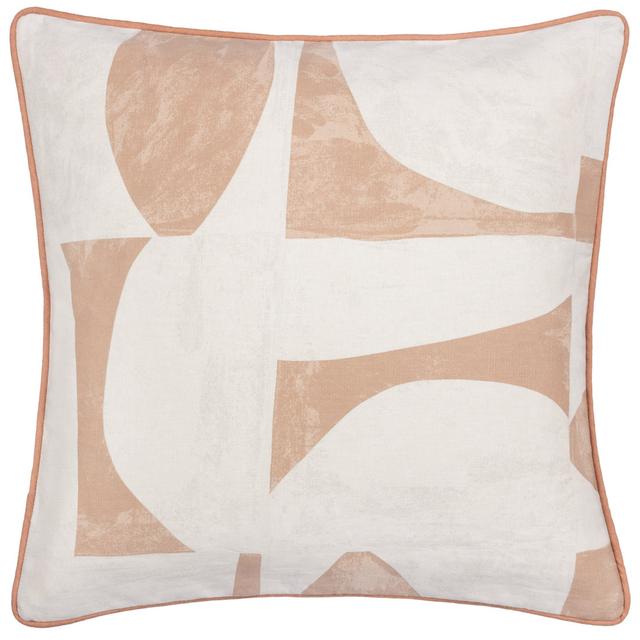 Carro Abstract Square Throw Cushion Höem Colour: Pink/White on Productcaster.