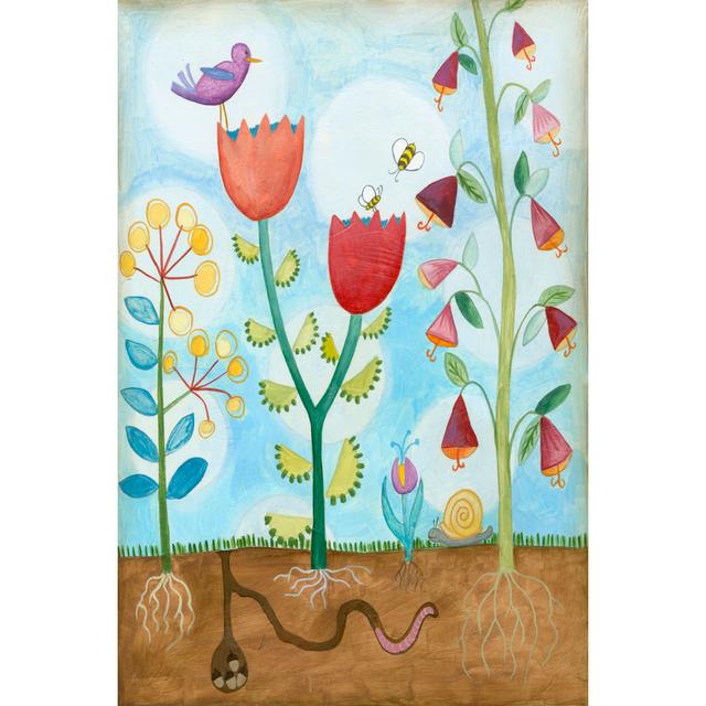 Whimsical Flower Garden I by Megan Meagher - Wrapped Canvas Painting Zoomie Kids Size: 76cm H x 51cm W x 3.8cm D on Productcaster.