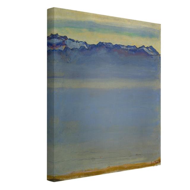 Lake Geneva with the Savoy Alps by Ferdinand Hodler - Wrapped Canvas Painting Ivy Bronx Format: 260g/m² Canvas, Size: 80cm H x 60cm W on Productcaster.